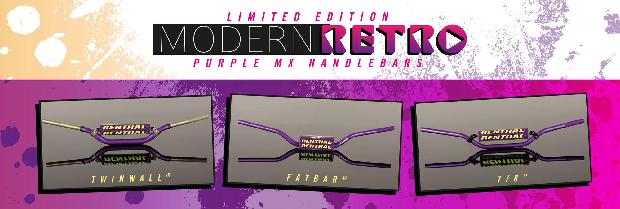 Limited Edition - Modern Retro Purple MX Handlebars