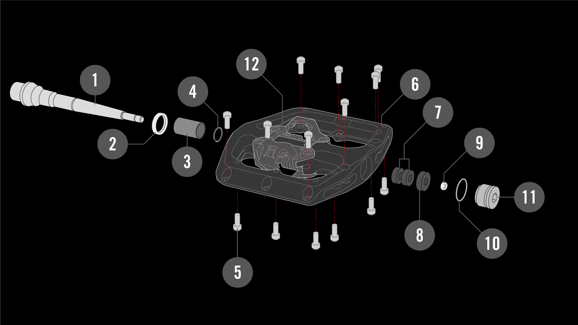 Exploded Renthal Revo-DHC Diagram