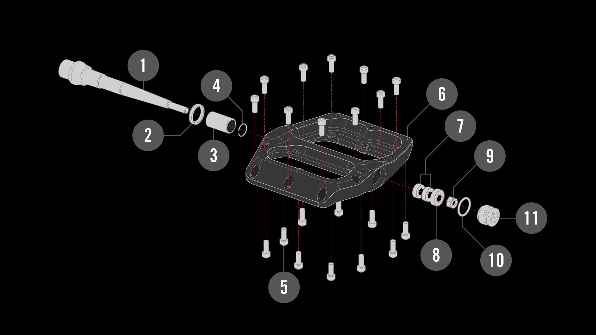 Exploded Renthal Revo-F Diagram